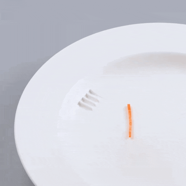 怎样快速挑起最后一根面条？日本设计师3D打印给餐盘加个凹槽网友：再也不用追着面条跑了！(图5)