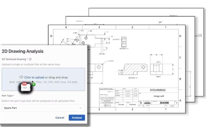 AI驱动的3D打印技术图纸分析功能3YOURMIND加速制造业数字化转型(图3)