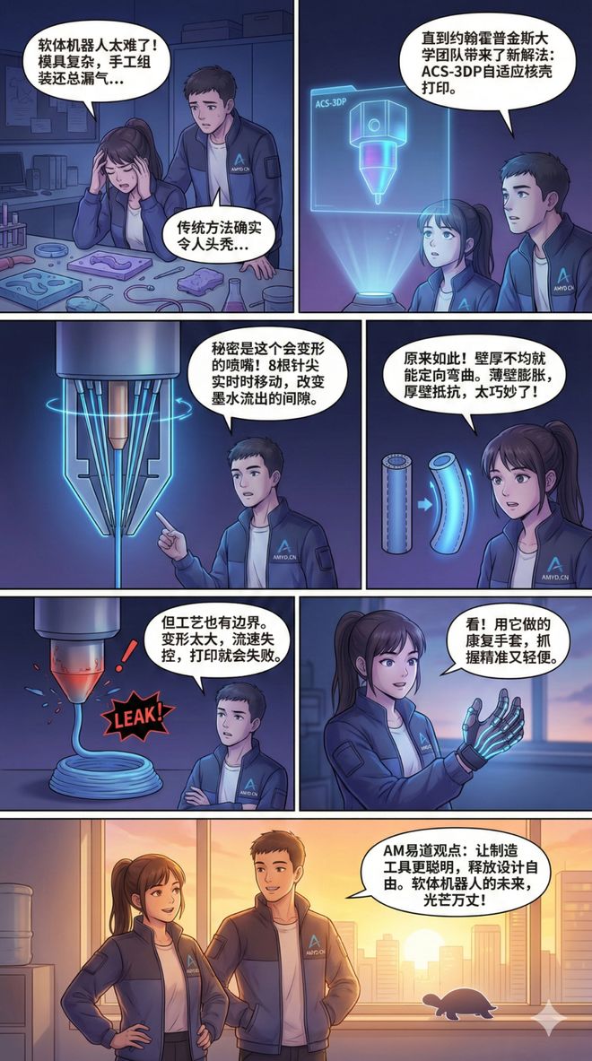 3D打印可变型自适应喷嘴中空纤维一键造软体机器人(图7)