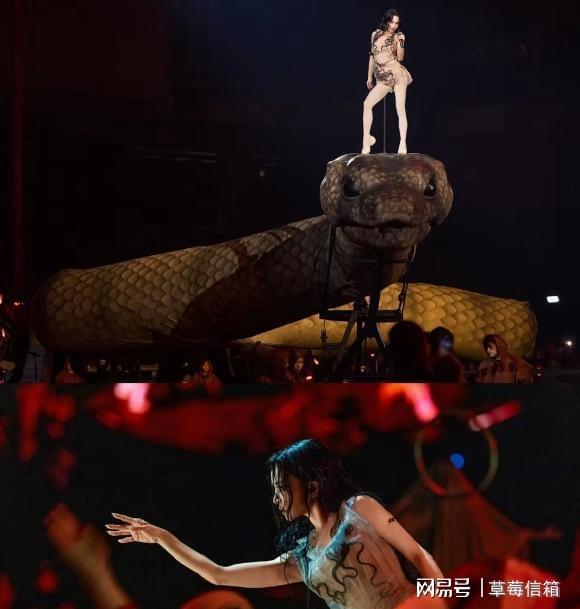 蔡依林取悦自己刻不容缓演唱会踩巨蛇网友：太吓人了欣赏不来(图7)